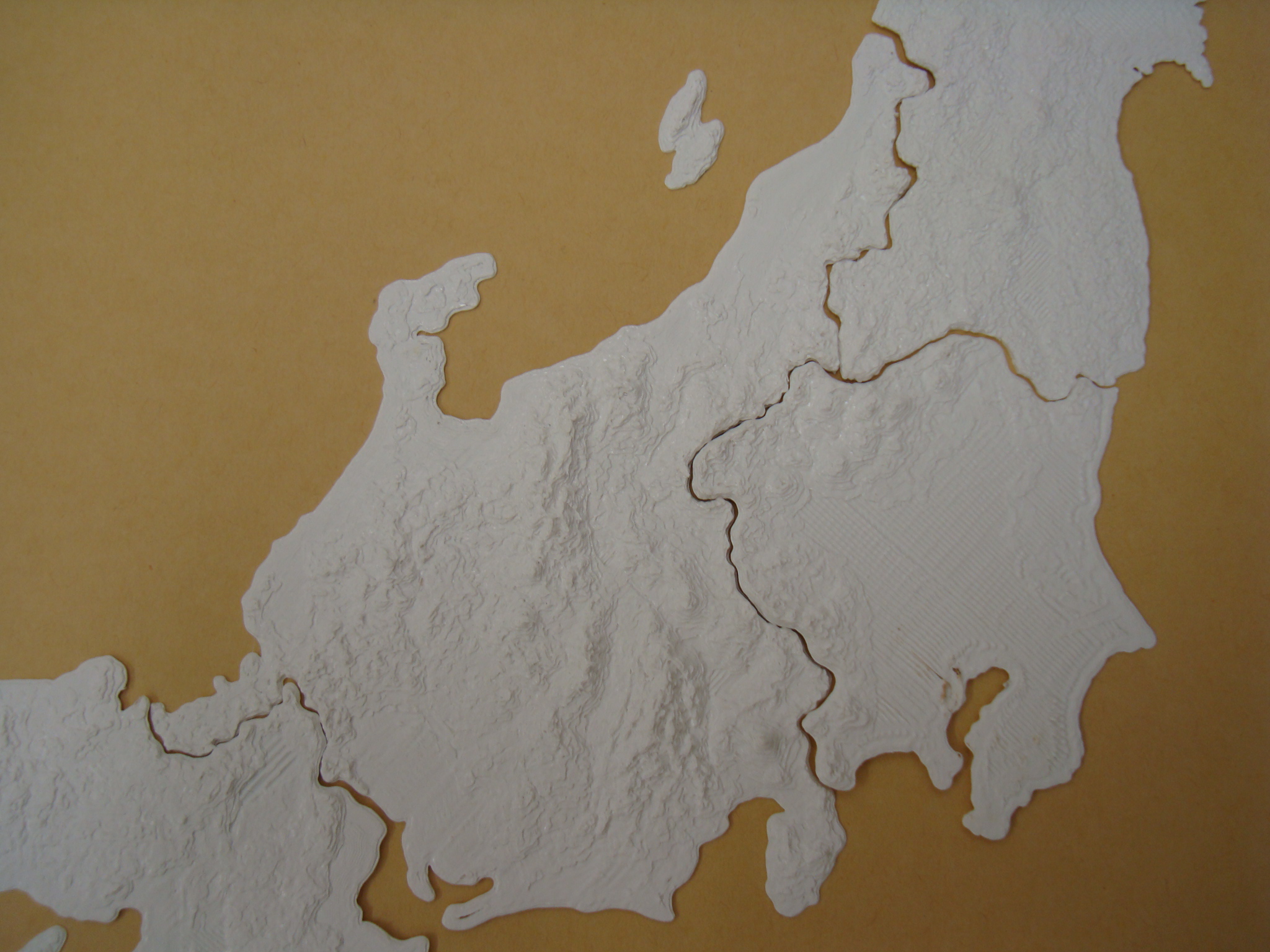 立体地図 触る地図サンプル 日本の地方別の立体模型