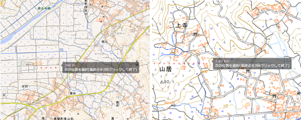 地理院地図計測