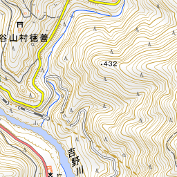 V字谷 等高線 徳島県の地形図 旅の情報 地理の世界から