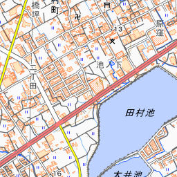 讃岐平野 溜池 香川県の地形図