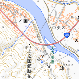 天野川 あまのがわ 北海道檜山 川の地図